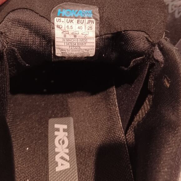 Hoka Womens Running Shoes W Mach 6 Wide Size 8D - Picture 6 of 9